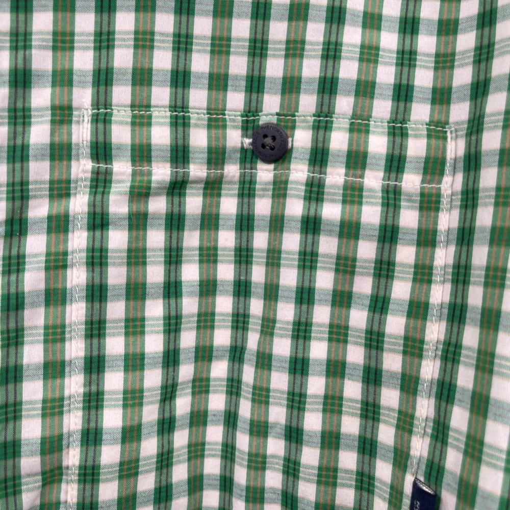 The North Face Mens XL‎ Green Gingham Plaid Long Sleeve Button Up Shirt
